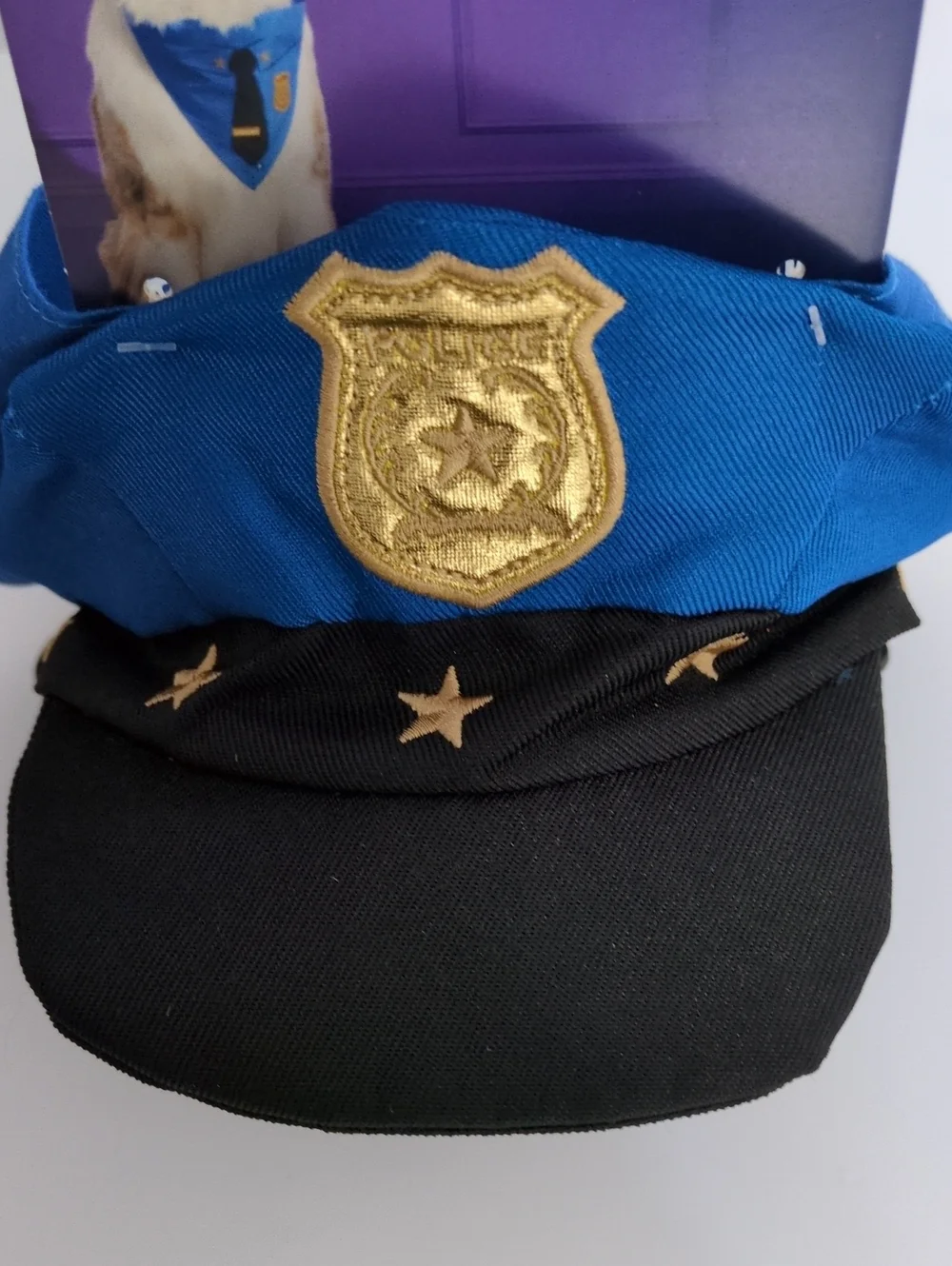 NWT Bootique 2-Piece Police Pet Costume Set S/M Halloween Dog Cat Hat & Bandana